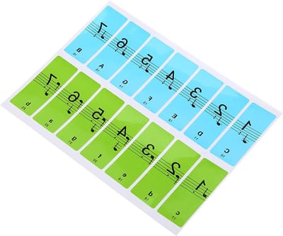 Pianotoetsen Stickers - Toetsenbord Labels - Snel Leren - Verwijderbaar en Residuvrij - 88 Toetsen - Kleurrijk