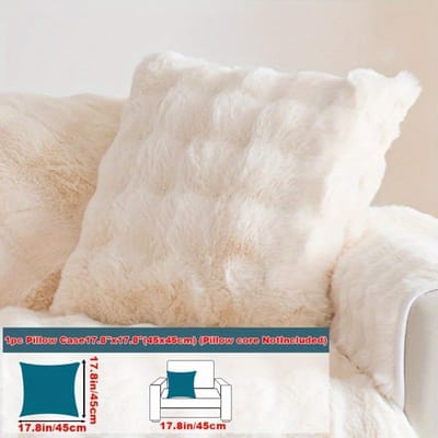 Upgrade uw huisdecoratie met moderne polyester pluche bont bankhoezen - Antislip & Dikke winterhoezen Geschikt voor alle maten van eenpersoons tot vierpersoons wit