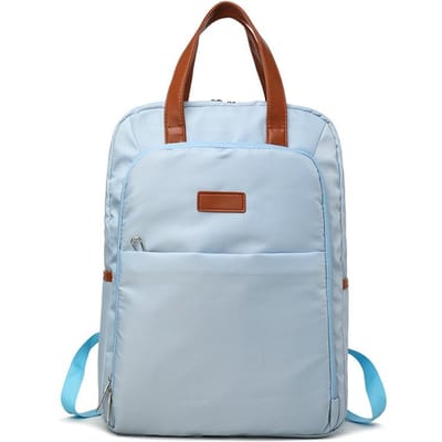 Eenvoudige en Modieuze Laptop voor Werkplek Vrouwen Pendelrugzak Effen Kleur Handtas