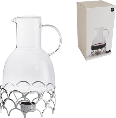 Sagaform - wijnkan met warmer Silver