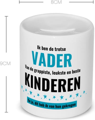 Akyol - ik ben de trotste vader van de grappigste, leukste en beste kinderen, en ja dit heb ik van hun gekregen koffiemok - theemok - Papa - de trotste vader - verjaardagscadeau - cadeautje voor papa - vader artikelen - gift - 350 ML inhoud