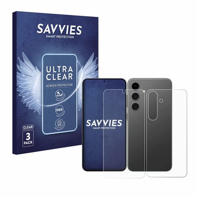 Savvies - Screenprotector voor Samsung Galaxy S24 (Voor+Achter) - Folie Beschermfolie transparant 6 Stuks