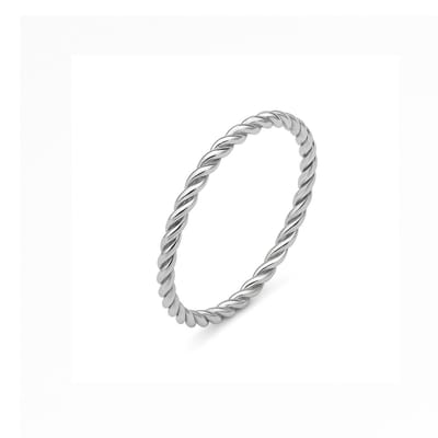 Zilveren Dames Ring - Touwvorm Zilveren Ring - Dames Ring Zilver - Zilveren Touw-vorm Ring Dames - Amona Jewelry