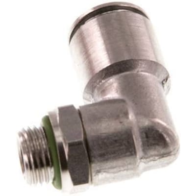 8mm x G1/8'' 90 graden L-verbinding RVS Insteekfitting Buitendraad Draaibaar FKM