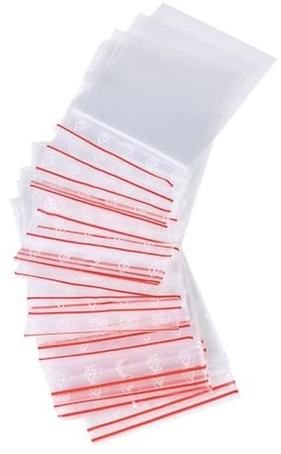 Dailygoods- Ziplock-zakken 100 stuks - Afsluitbare zakken - Hersluitbare plastic zakken - Kledingopslag - Druksluiting zakken - 10 x 15 cm - Opbergzakken