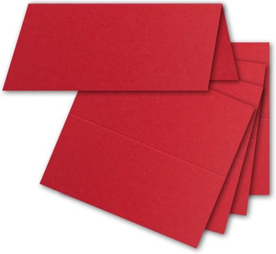 Vouwkaartjes Tafeldecoratie 4,5x10 cm Roze Rood 75 Stuks