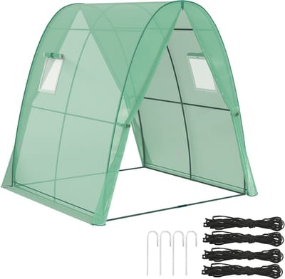 Outsunny - Tomatenkas - Kunststof - Staal - 180L x 180B x 200H cm - Groen