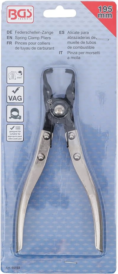 BGS Veerklemtang - voor brandstofleidingen - 180 mm