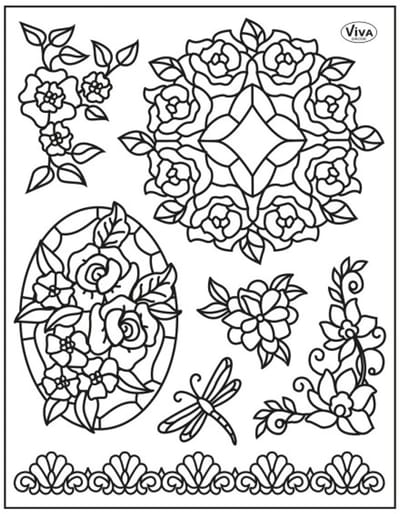 Viva Decor - Clear Stamp - Tiffany style with dragonfly