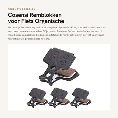 Dailygoods- Remblokken Gloednieuw - Remblokken Fiets - Remblokken Formula R1/R1R/RO/RX/T1 - Remblokken The Mega/The One - Remblokken Organische Kunsthars - Afmetingen 2,8 x 3,5 cm - Fietsremmen