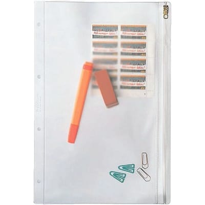 LEITZ collectiezakken, met schuifsluiting, PVC transparant, formaat A4