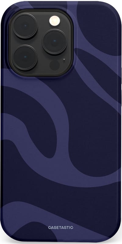 Casetastic Hoesje Geschikt voor Apple iPhone 14 Pro Magsafe - Stijlvolle Beschermende Duo-layer Case - Diepzee Marine Golven
