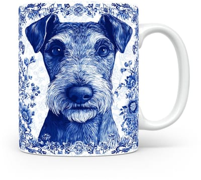 Mok Airedale terrier Beker voor koffie of tas voor thee, cadeau voor dierenliefhebbers, moeder, vader, collega, vriend, vriendin, kantoor, opa, oma, hond, kerst, sinterklaas, verjaardag
