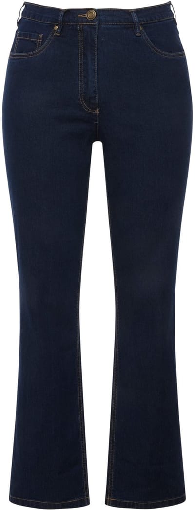 Ulla Popken - Dames - Jeans Mandy rechte pijp stretch 5-pocketmodel - Blauw denim - Maat 21