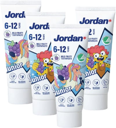 Jordan Tandpasta Junior 6-12 jaar - 4 x 50ml - Voordeelverpakking