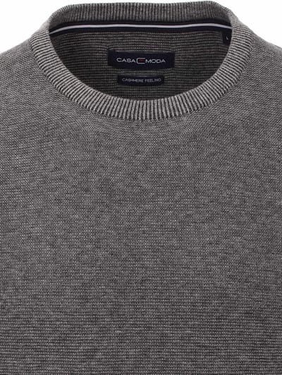 Casa Moda Trui Met Cashmere Ronde Hals Zilver 403480600-713 - 3XL