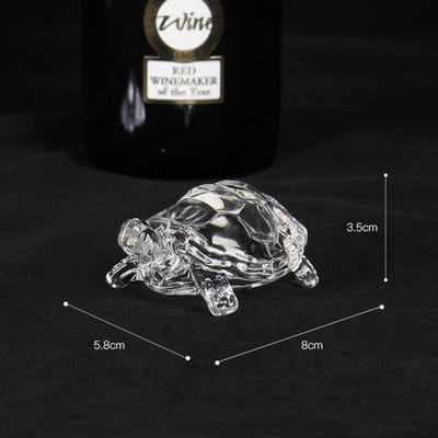 Kristallen Schildpad Figuur Miniatuur Schildpad Beeldje Chinees Geluks Feng Shui Ornament Ideaal voor Huis Kantoor Bureau Decoratie Accessoires Hoge Kwaliteit