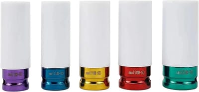Wielmoer Socket Set - Bandengereedschap - Voertuigonderhoud - Naaf Krassen Bescherming - 5 Maten - Zwart