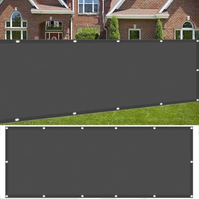 Balkon Privacyscherm - Buitenhek Anti-Gluren - Privacy Buiten - Waterdicht Glasvezel - 180 x 550 cm - Donkergrijs