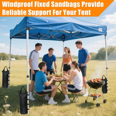 Candala Gewichten voor paviljoenen, verdikte zandzakken Oxford 800D, 20 x 50 cm, waterdicht, gewicht voor pop-up tent en parasolpoten voor buiten (50 x 20 cm)