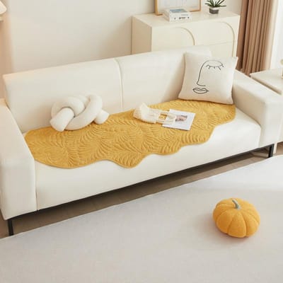 Verdikt Katoen Linnen Bankkussen voor Woonkamer Irreguliere Vorm Antislip Bankhoes Hoek Bananenblad Jacquard Bankhoes 70x70cm 1pcs