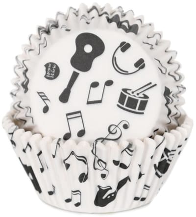 House of Marie Cupcake Vormpjes - Music Notes - pk/50 - Baking Cups voor Muffins en Cupcakes