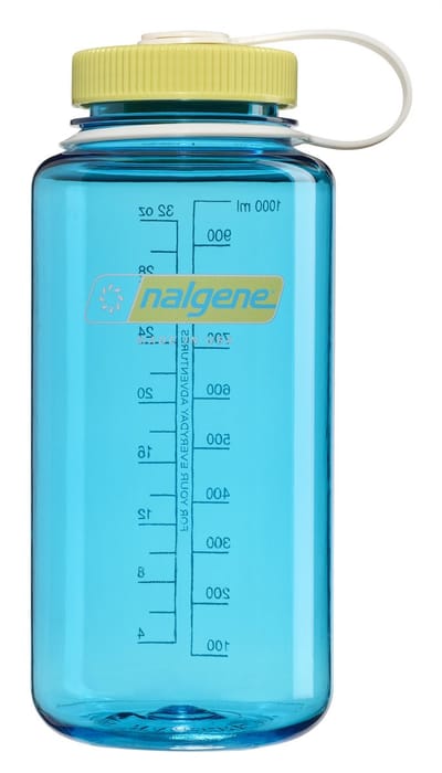 Nalgene - Wide Mouth Bottle - drinkfles - waterfles - 1000ml - BPA free - SUSTAIN - Blue Atoll w/Endive NIEUW