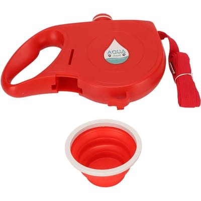 Intrekbare Hondenriem 360 Graden Ingebouwde Waterfles Puppyriem met Opvouwbare Kom Afval red