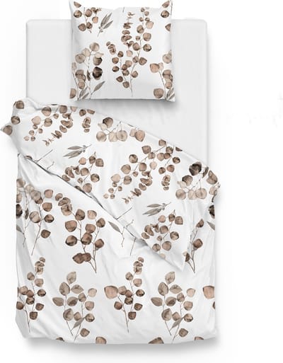 Zohome Novi Dekbedovertrek - Eenpersoons - Flanel - 140x200-220cm - Natural