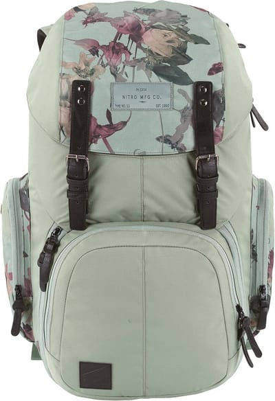 NITRO Vrije tijd rugzak Rugzak met laptopvak Urban Collection Weekender Backpack 42L Dead Flower Groene Veelkleurig
