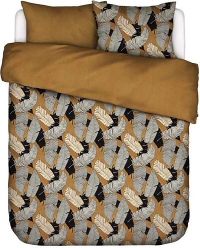 ESSENZA Serena Dekbedovertrek Mosterdgeel - Tweepersoons – 200x220 cm + 2 kussenslopen 60x70 cm