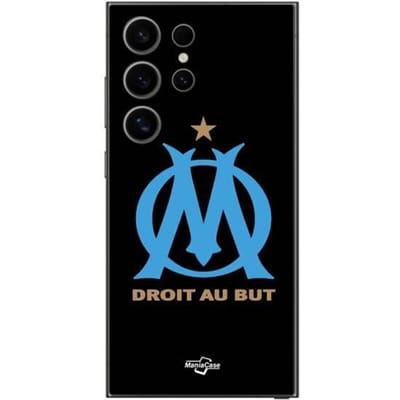 Coque - Olympique de Marseille - Samsung Galaxy S24 Ultra - Logo OM - Souple - Noir zwart
