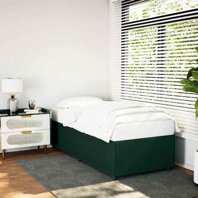 vidaXL - Bedframe - zonder - matras - 90x200 - cm - fluweel - donkergroen