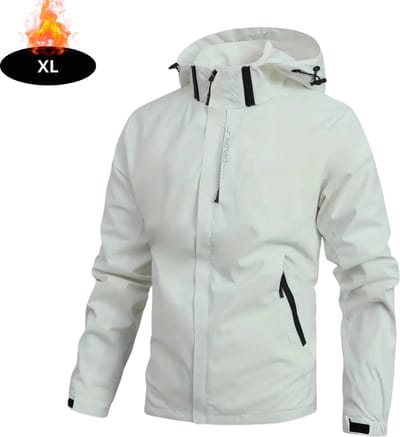 Livano Windjas Heren - Parka - Lente & Herfst - Jas - Volwassen - Windjack - Windbreaker - Outdoor - Ivoorwit - XL