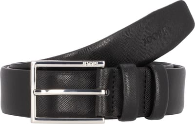 JOOP! Leren Riem Elegant Coll. Belt 3,5 CM W90 Black Zwart