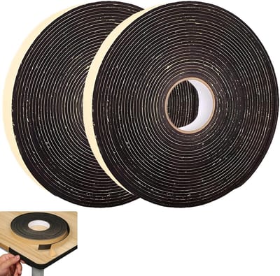 Duurzame Zelfklevende Sealing Tape van 20 m voor Geluidsisolatie, Deur- en Raamafdichting, Zwart Foam