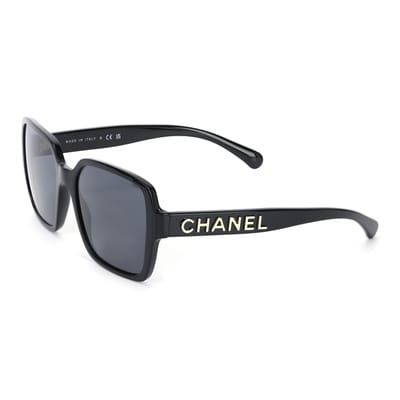 Chanel Mode Vierkante Zonnebril Unisex Zonnebril Zwart CH5408C622S4 CH5408A Asia Version black