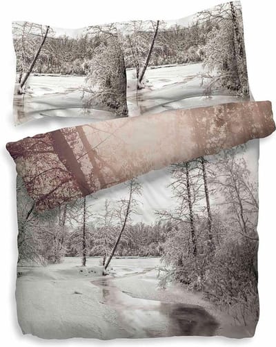 HNL Berk Dekbedovertrek - Tweepersoons - 200x200/220 cm - Bruin