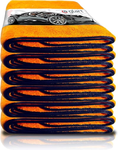 Microvezeldoeken Set - Auto Droogdoeken - Auto Onderhoud - Superabsorberend Materiaal - 60 x 90 cm - Oranje