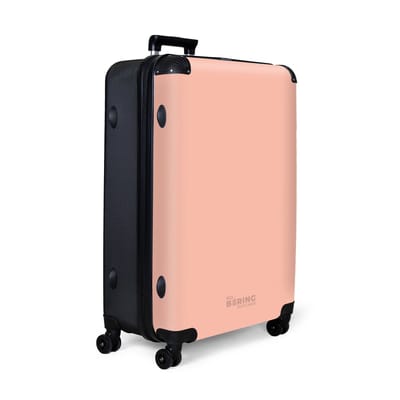 NoBoringSuitcases.com® - Koffer groot - Reiskoffer lichtgewicht - Pastel oranje - Rolkoffer met 4 wielen - Grote trolley XL - 98 liter bagage