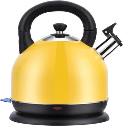 Elektrische Waterkoker - Thee Koffie Ketel - Snel Water Koken - Dubbele Wand - 3 Liter - Geel