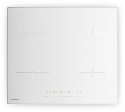 Klarstein Inductiekookplaat Velaire 4-zone inbouw inductiekookplaat, 7000 W boost, touchbediening, timer, kinderslot, warmte-indicator, keramisch glas, 60 cm, wit - voor Keuken - Restwarmte-Indicator - Induction Hob - Inductie Kookveld