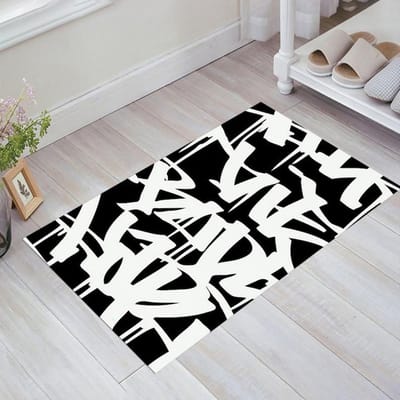 Tapijt, woonkamerdecoratie, vloermat, antislip, deurmat voor slaapkamer en badkamer, keukentapijt, huisdecoratie 60*90cm white