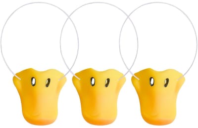 Dailygoods- Eendenmaskers 3 Stuks - Grappige Accessoires - Zacht Rubber - Geel - Duurzaam - Perfect voor Feesten - Masker