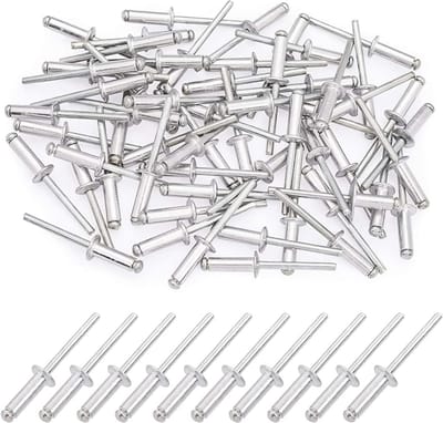 Solidchoice - Nietset 4mm x 10mm, 100 stuks blindnieten in aluminiumlegering