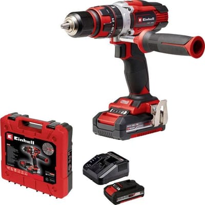 Einhell Accu Klopboor-/ Schroefmachine TE-CD 18/48 Li-i Kit - Power X-Change - 18 V/Li-Ion - Met impactfunctie - 2 snelheden - 48 Nm - Incl. 2x 2,0 Ah accu en lader