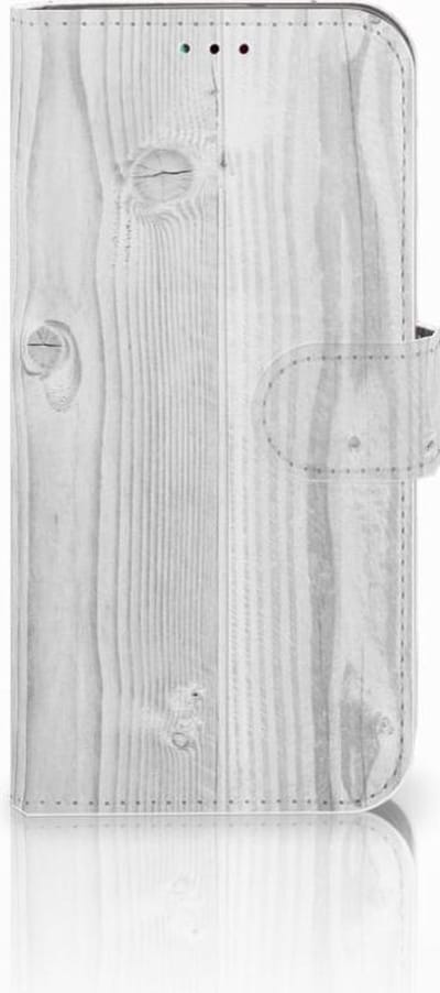 Samsung Galaxy A40 Book Style Case White Wood