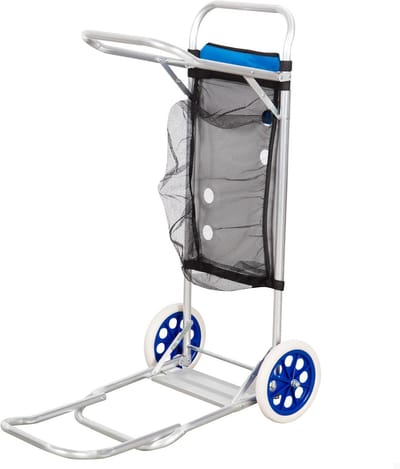 Opvouwbare Strandwagen 2-in-1 met Grote Wielen en Tafeloptie