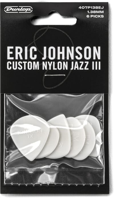 Jim Dunlop Eric Johnson - Plectrums - Custom Nylon Jazz III - Player's Pack 6 Stuks