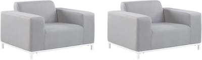 ROVIGO - Fauteuil - Lichtgrijs - Polyester